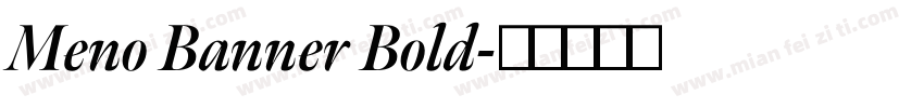 Meno Banner Bold字体转换